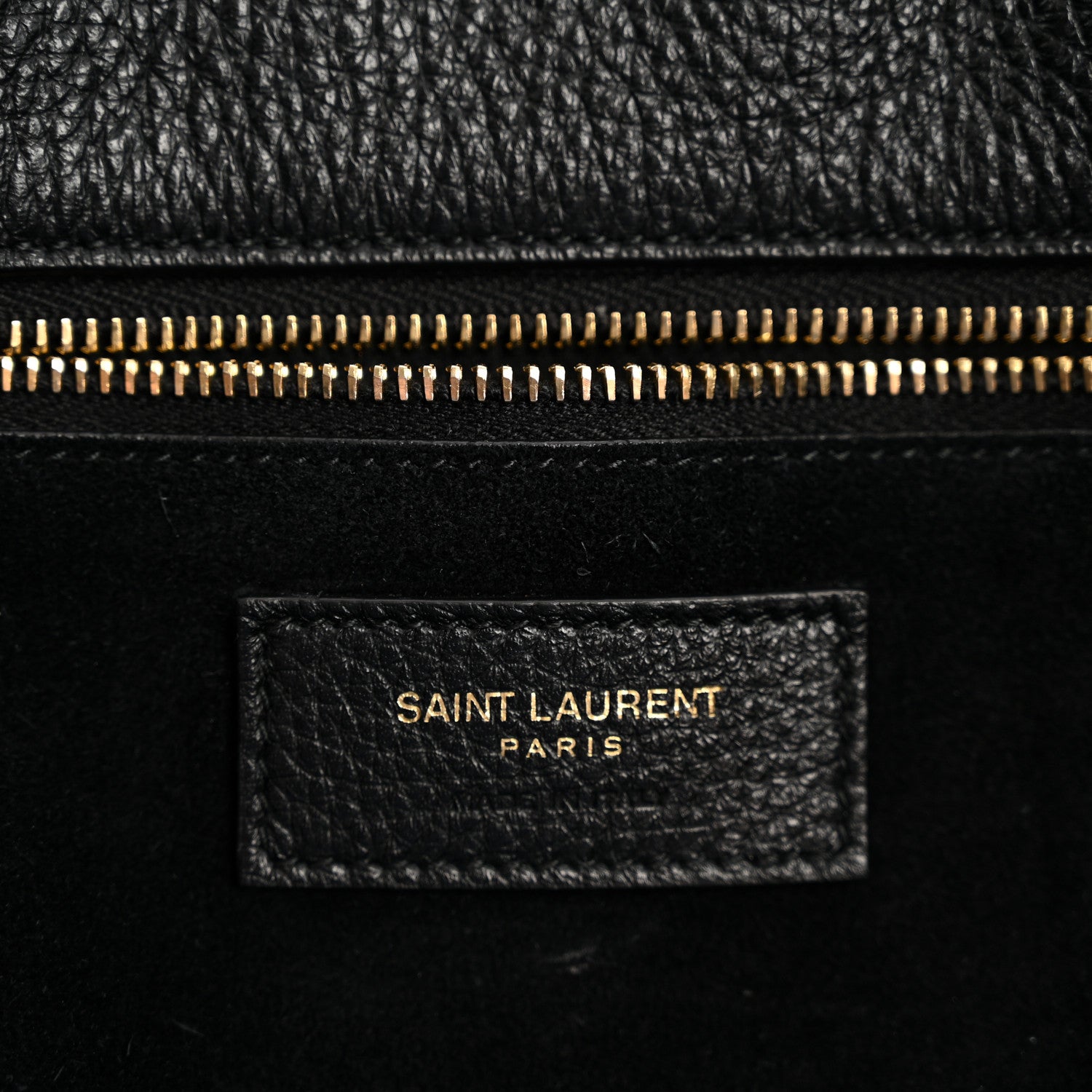 Saint Laurent Grained Deerskin Bea Tote Black 6 of 15