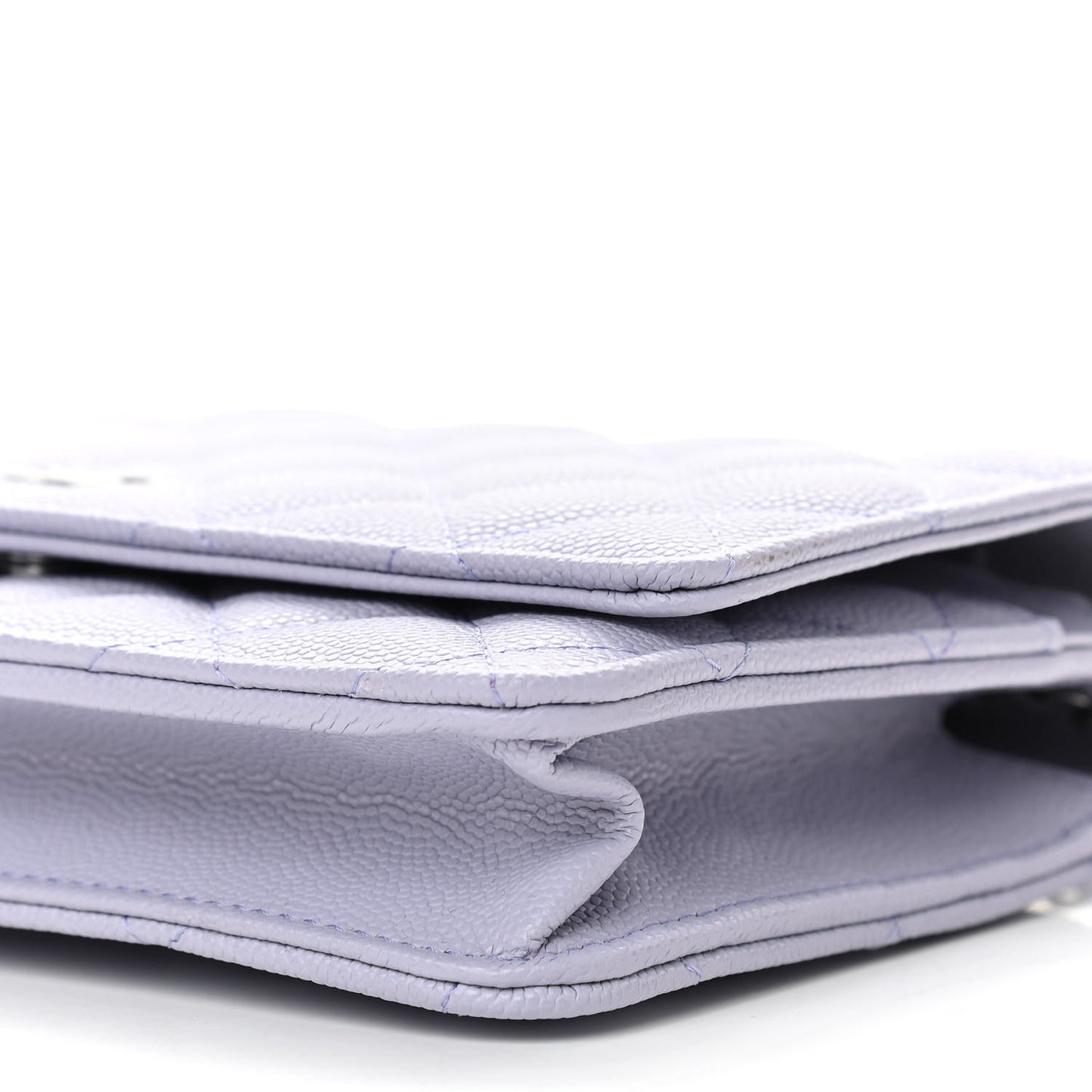 Caviar Quilted Wallet On Chain WOC Light Purple