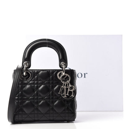 Christian Dior Lambskin Cannage Mini Lady Dior Black 11 of 11