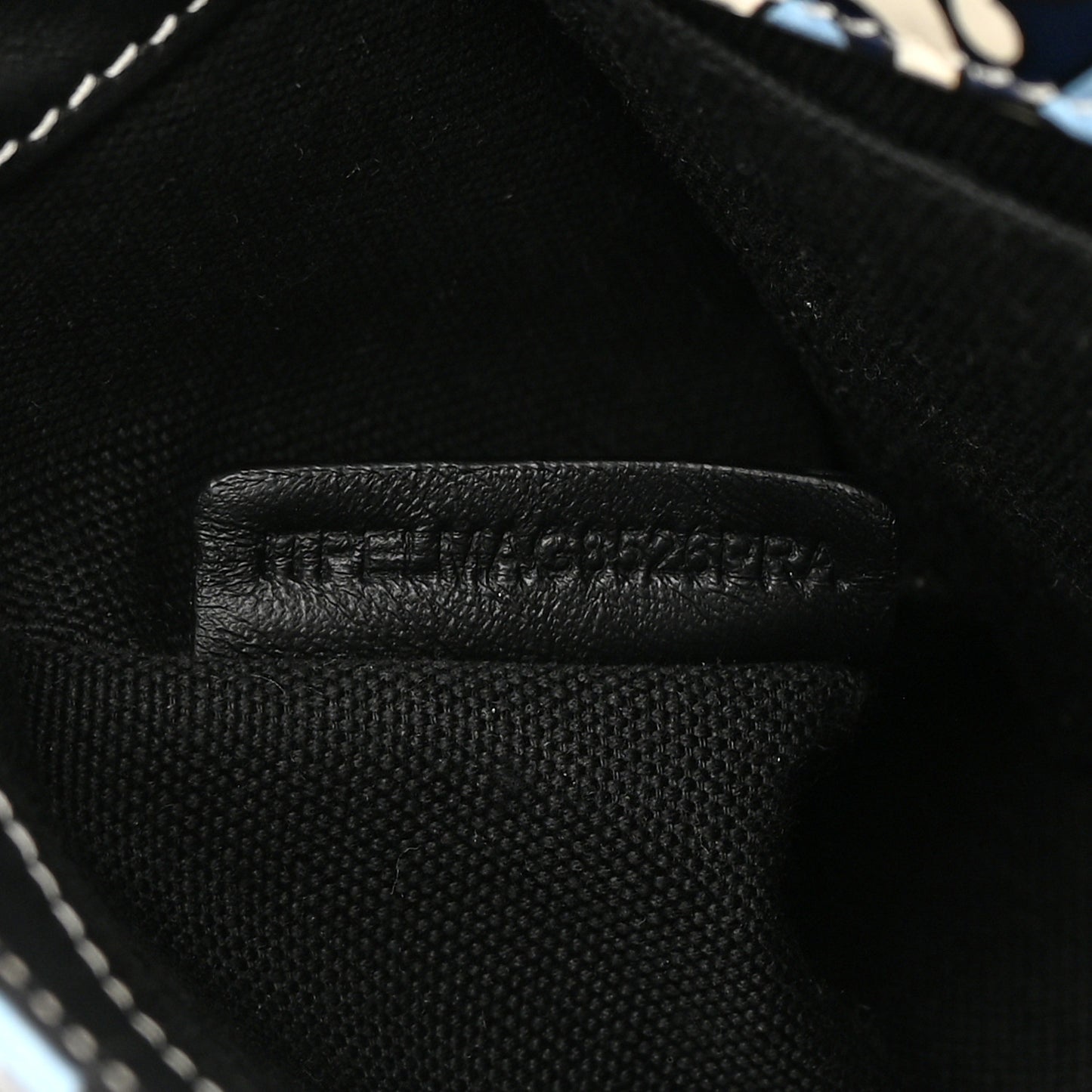 Lambskin Quilted Monogram TB Print Small Lola Bag Cobalt Black