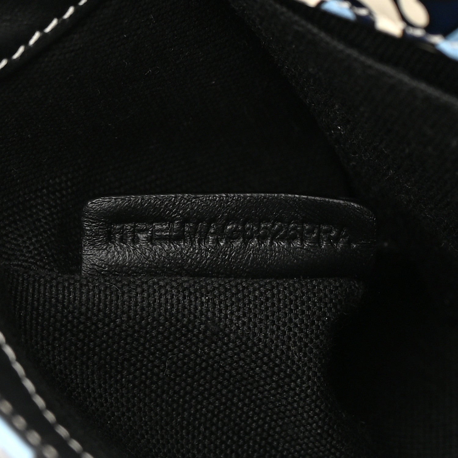Burberry Lambskin Quilted Monogram TB Print Small Lola Bag Cobalt Black 7 of 12