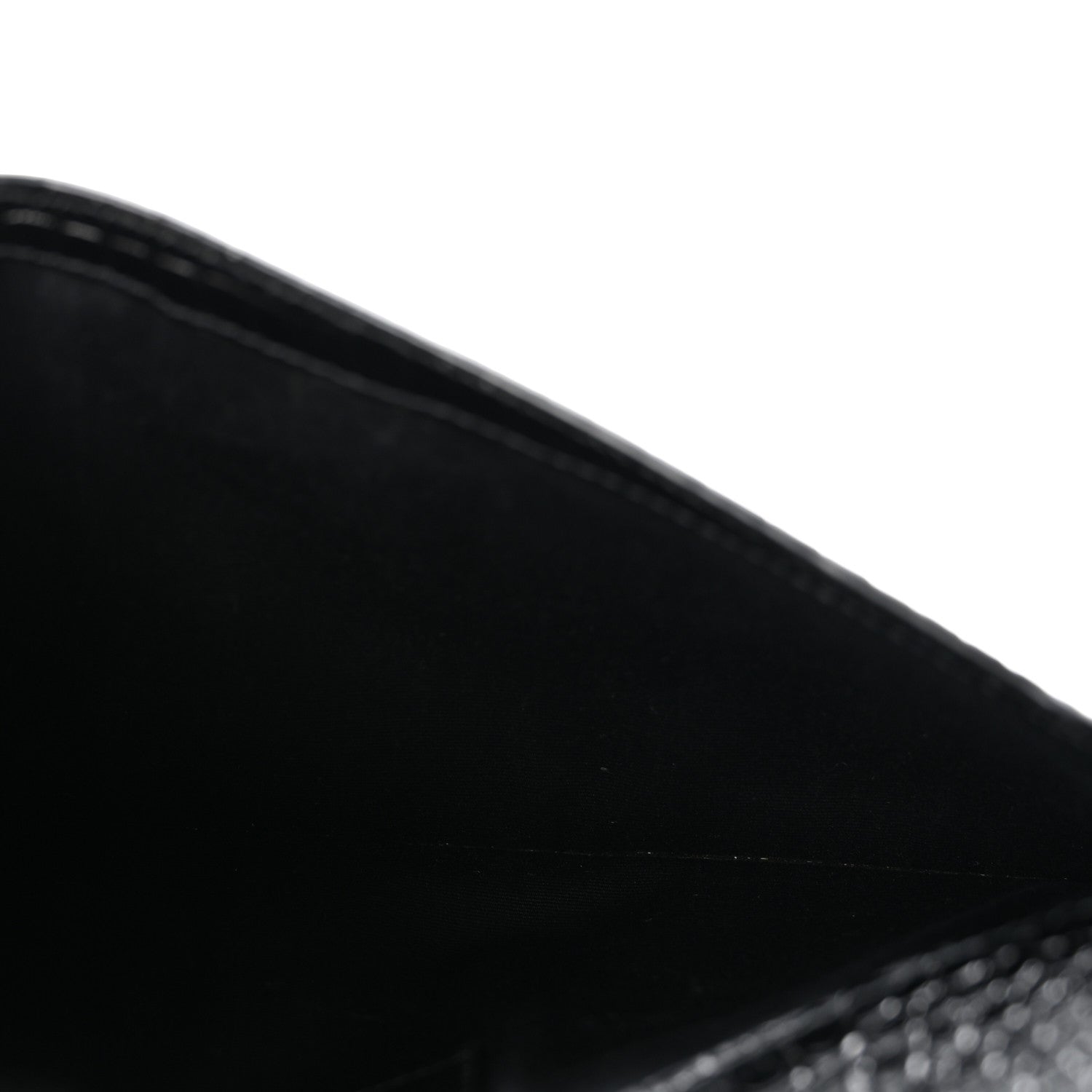 Saint Laurent Calfskin Crocodile Embossed Uptown Monogram Clutch Black 5 of 15