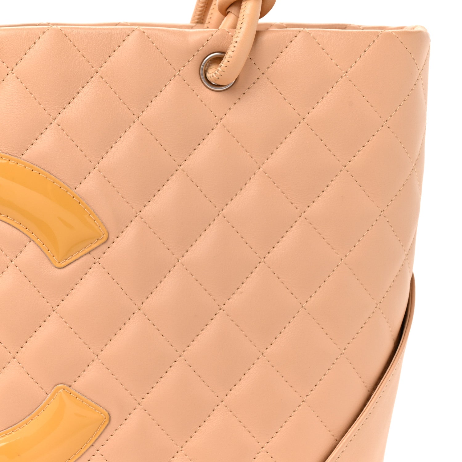 Chanel Calfskin Quilted Medium Cambon Tote Beige Black 8 of 12