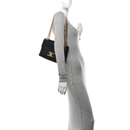 Celine Supple Calfskin Teen Victoire Black 2 of 12