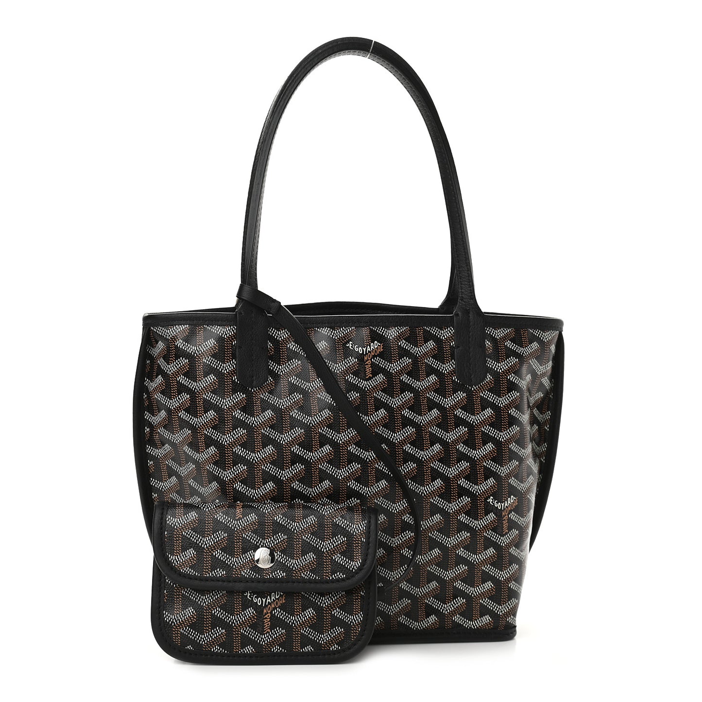 Goyardine Reversible Mini Anjou Black