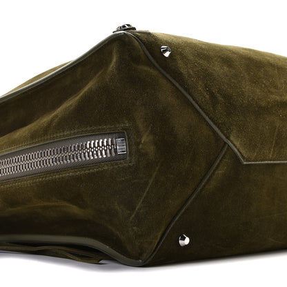 Balenciaga Baby Daim Suede Papier A4 Zip Around Tote Vert Militaire 10 of 11