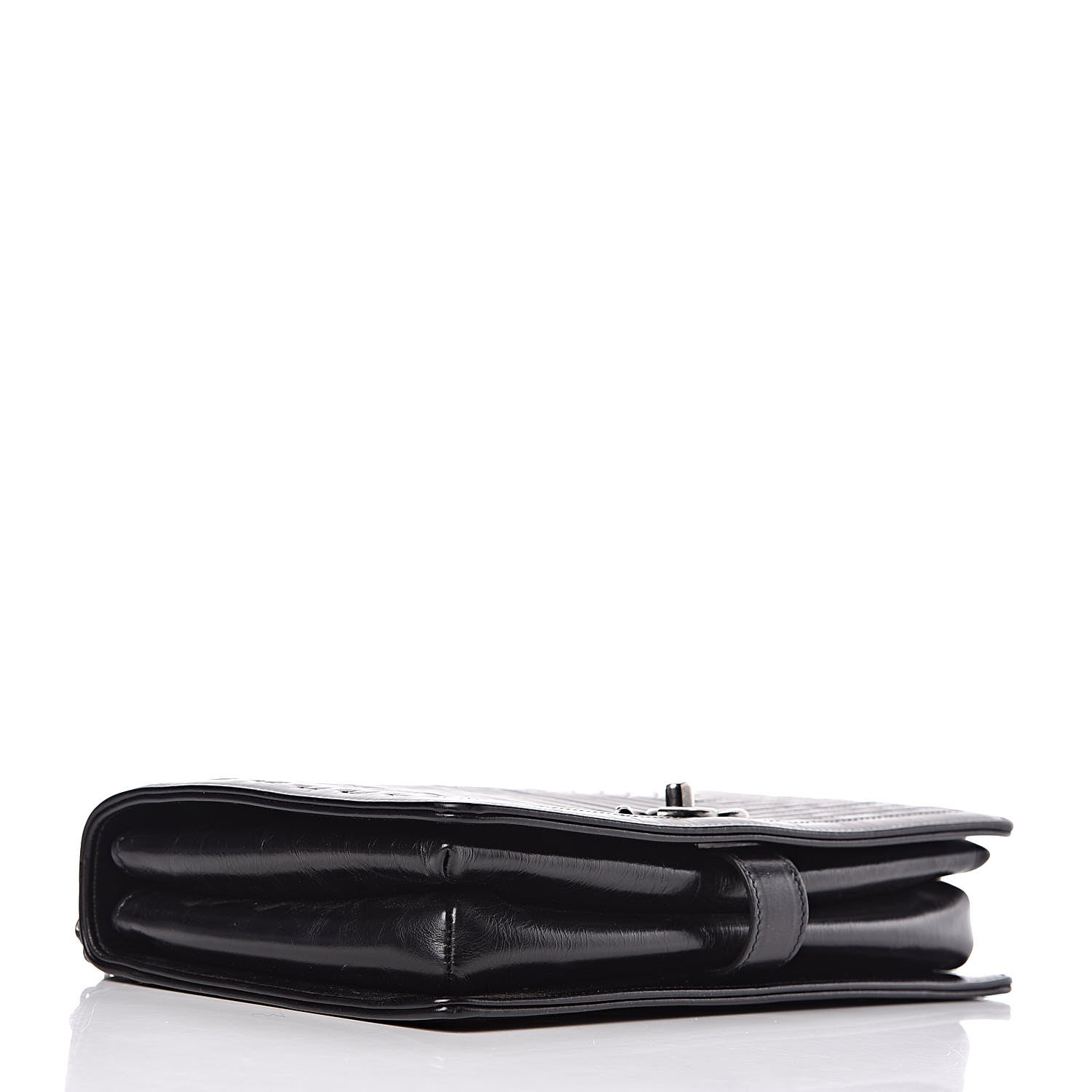 Chanel Glazed Calfskin Quilted Medium Korean Garden Flap Black 4 of 12