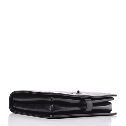 Chanel Glazed Calfskin Quilted Medium Korean Garden Flap Black 4 of 12