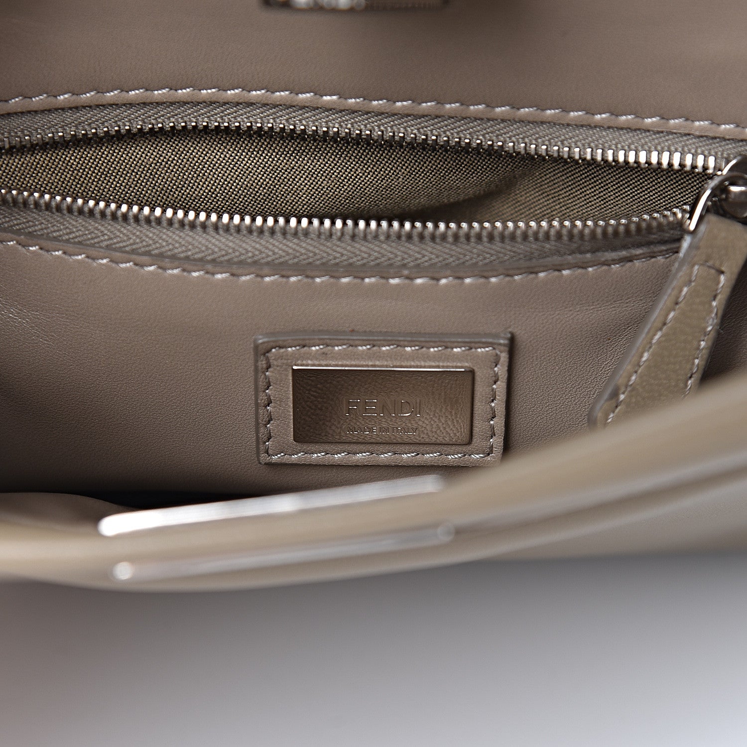 Fendi Nappa Mini Peekaboo Iconic Satchel Tortora 7 of 11