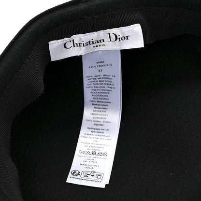 Christian Dior Wool Felt Cap 57 Black 8 of 9