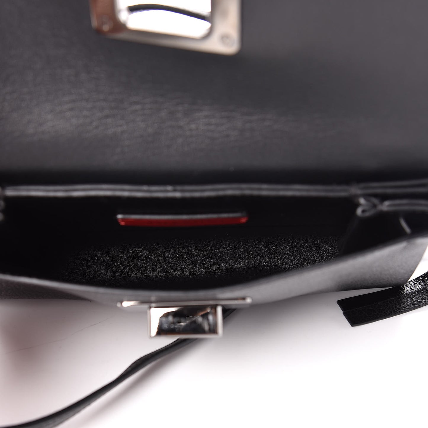 Calfskin Small VRing Crossbody Bag Black