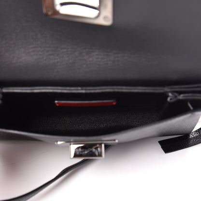 Valentino Garavani Calfskin Small VRing Crossbody Bag Black 8 of 11