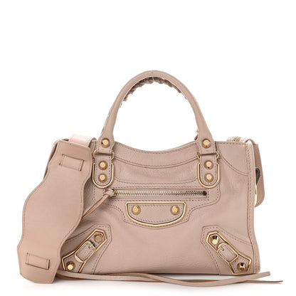 Balenciaga Chevre Gold Metallic Edge Hardware Mini City Rose Aubepine Bois de Rose 1 of 10