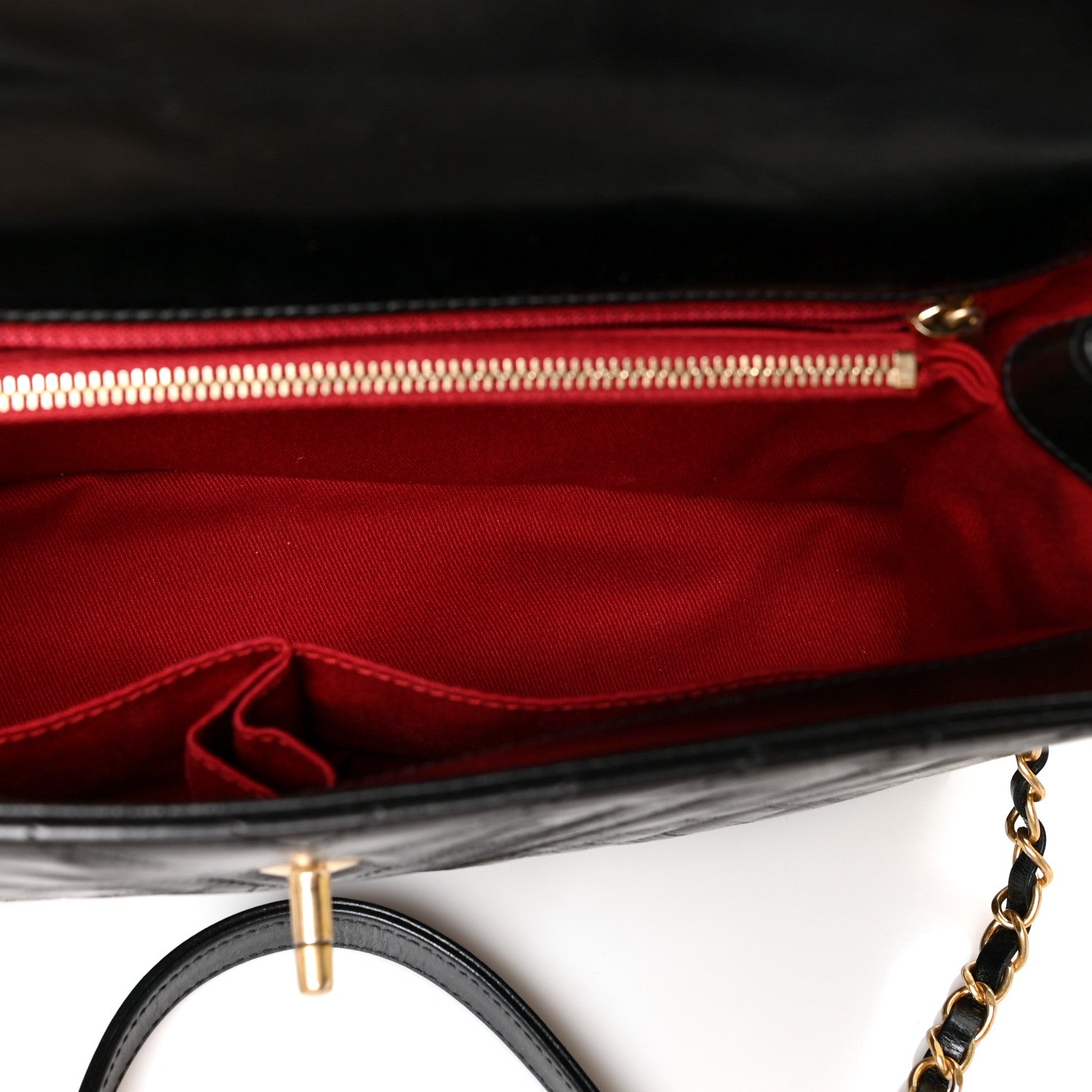 Chanel Calfskin Chevron Quilted Medium Coco Handle Flap Black 4 of 9