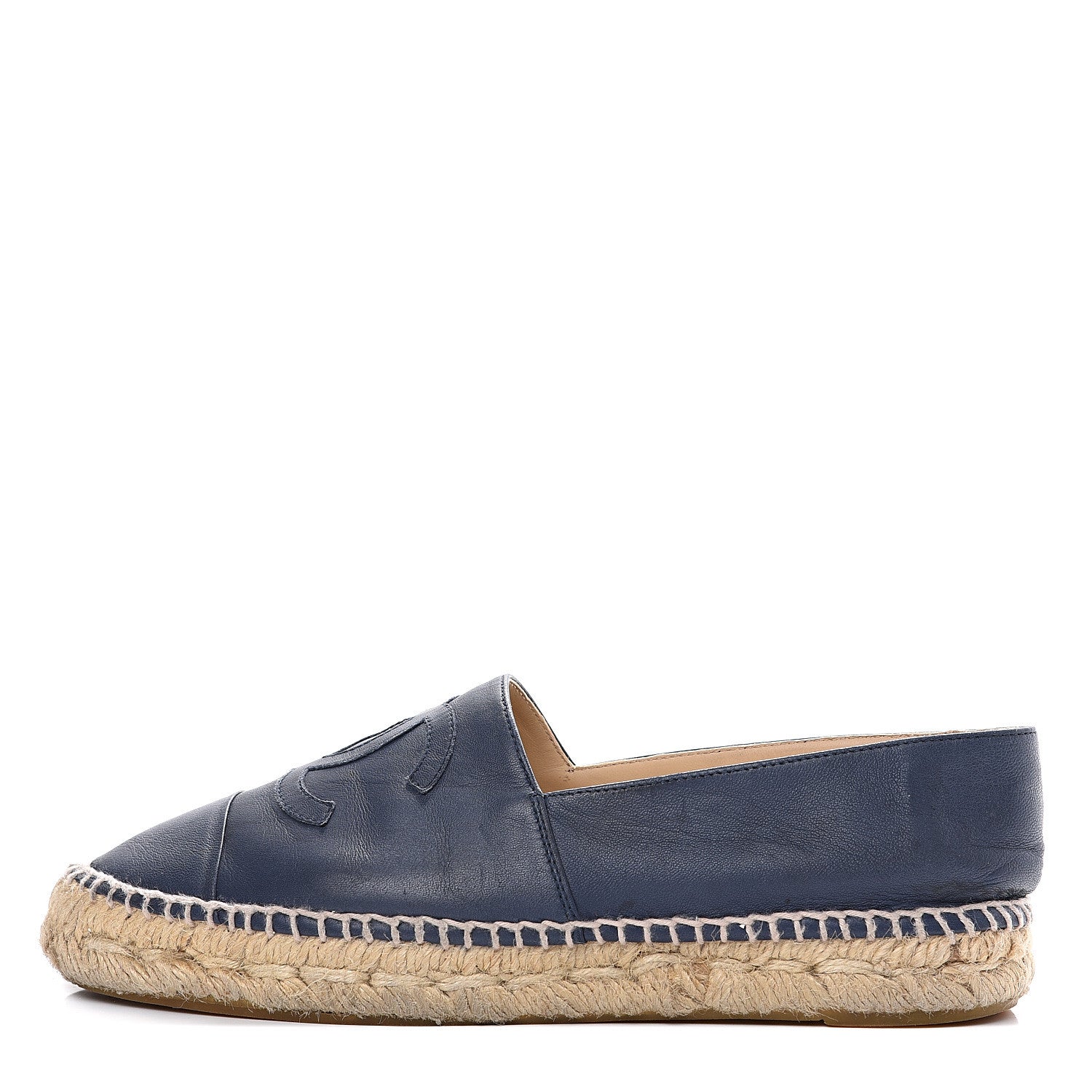 Chanel Lambskin CC Espadrilles 38 Dark Navy 1 of 10