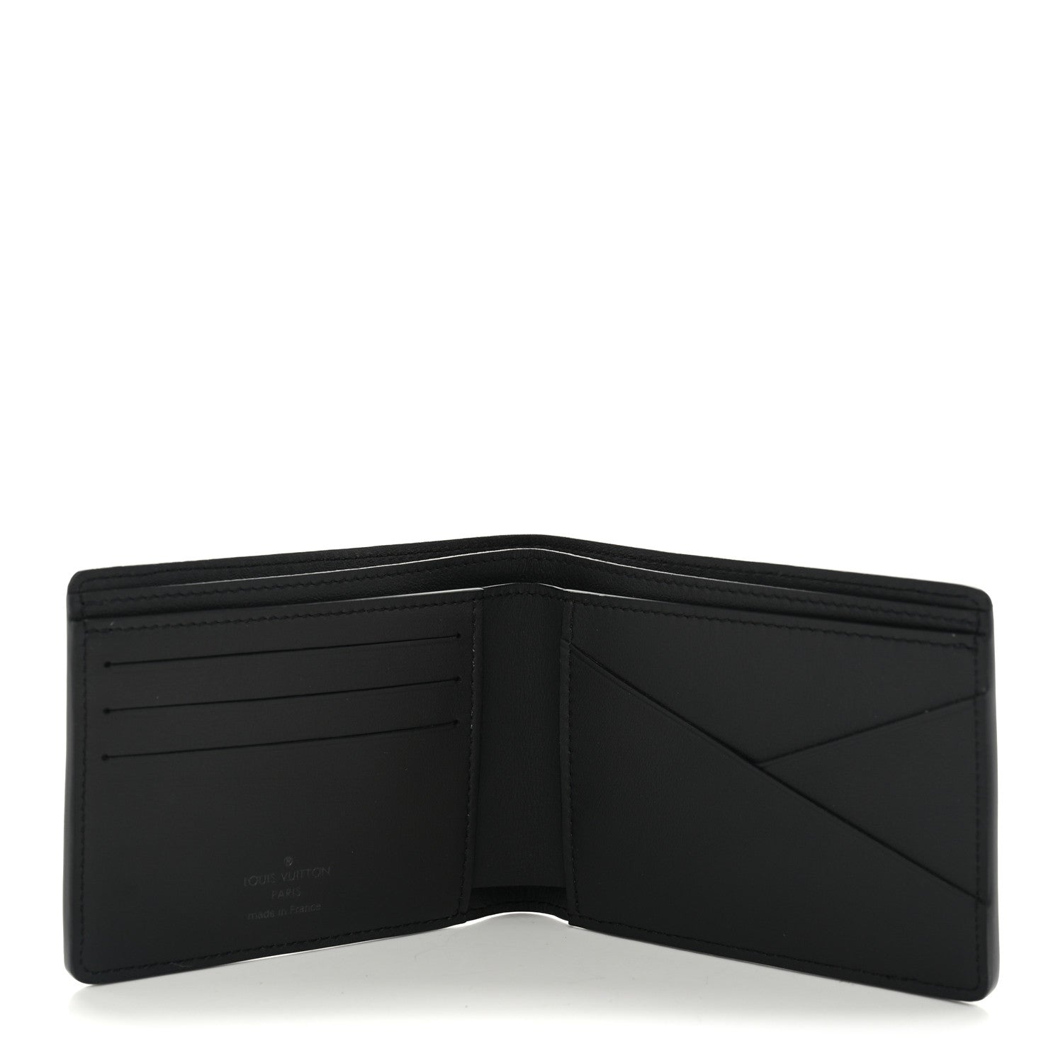 Louis Vuitton Grained Calfskin Aerogram Multiple Wallet Black 4 of 7
