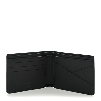 Louis Vuitton Grained Calfskin Aerogram Multiple Wallet Black 4 of 7