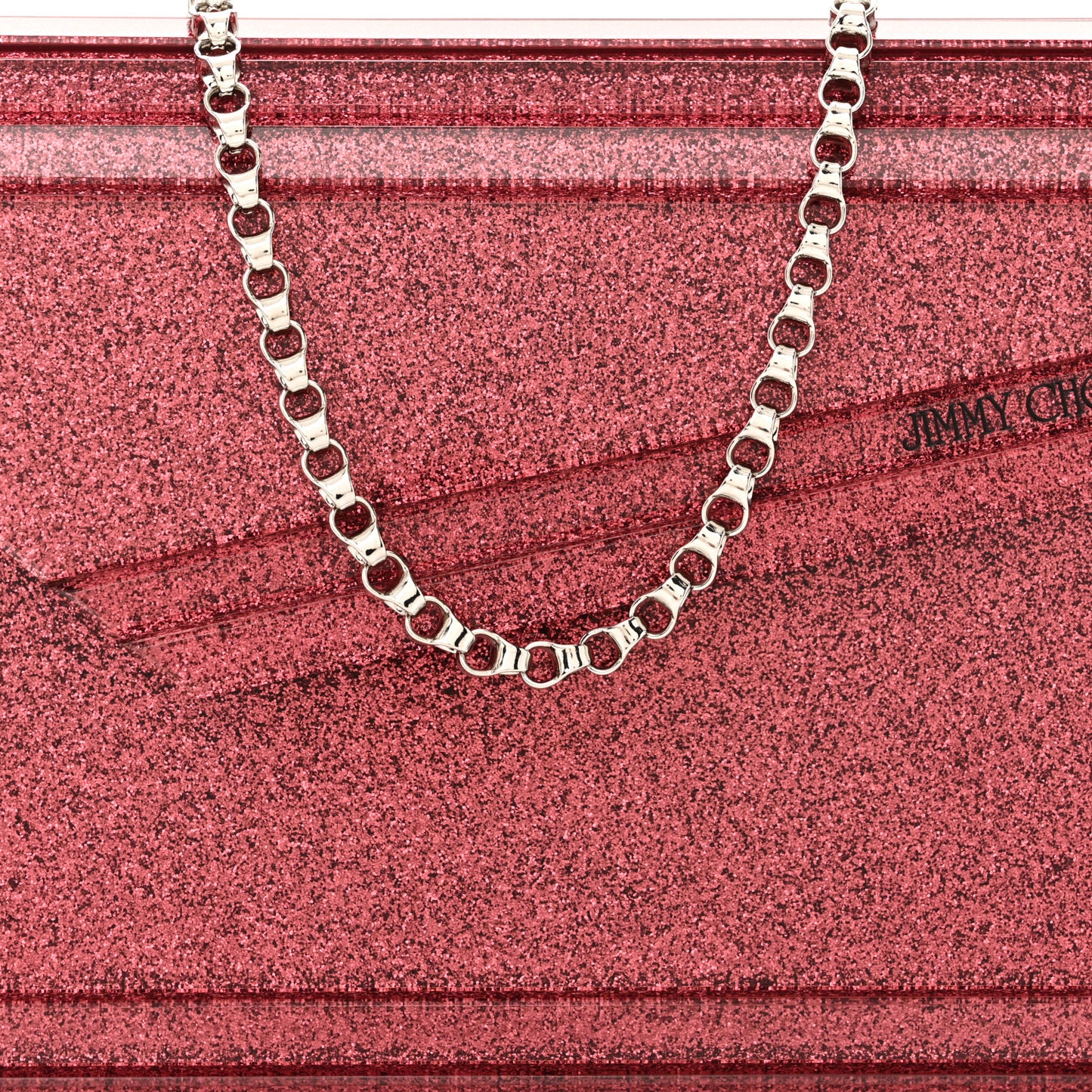 Acrylic Glitter Micro Candy Clutch Red