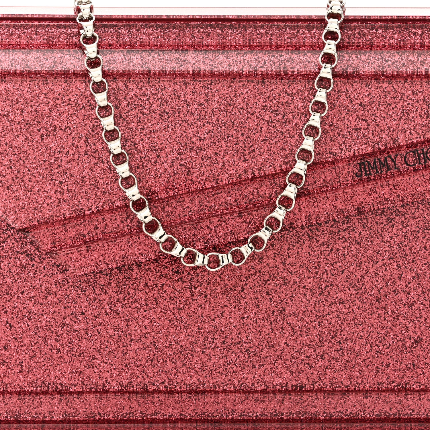 Jimmy Choo Acrylic Glitter Micro Candy Clutch Red 7 of 9