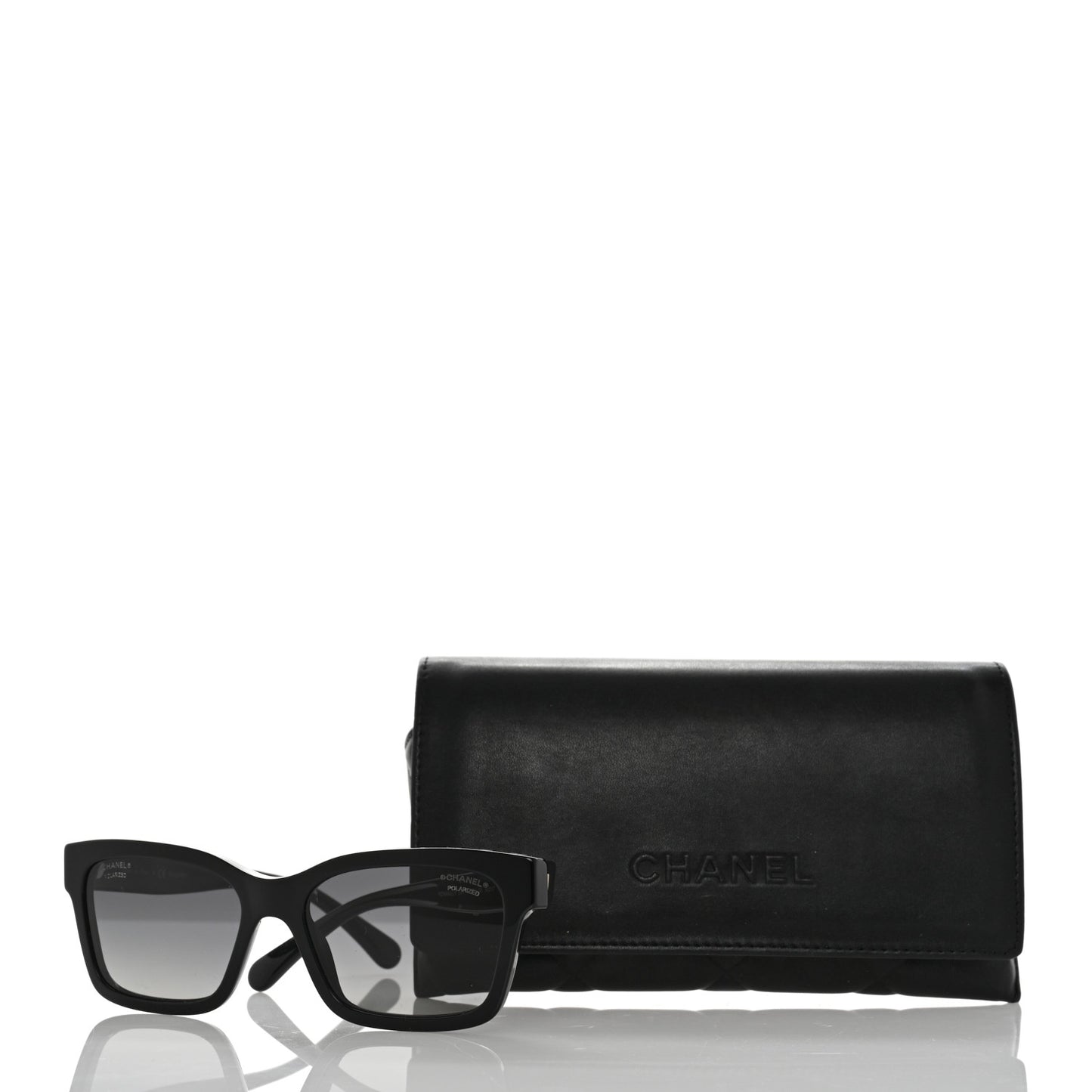 Acetate Polarized Square Sunglasses 5417 Black