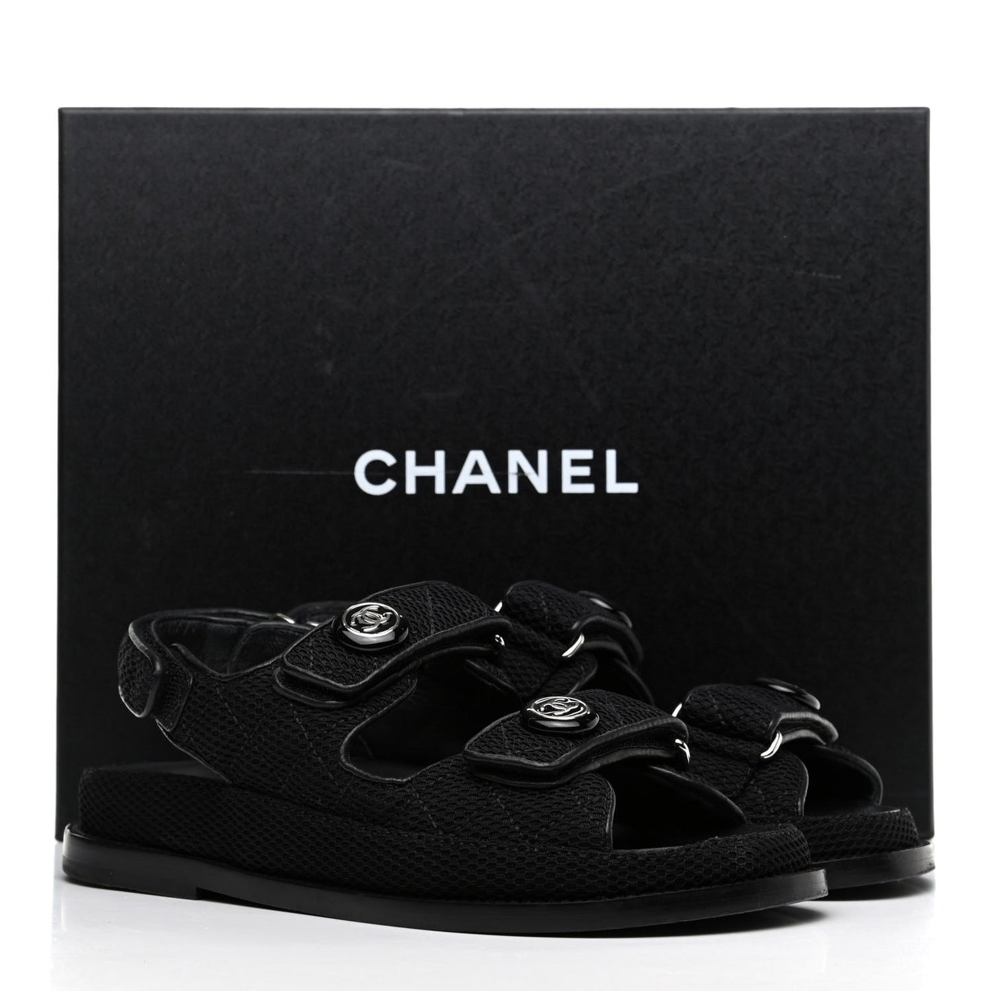 Fabric Velcro Dad Sandals 35 Black