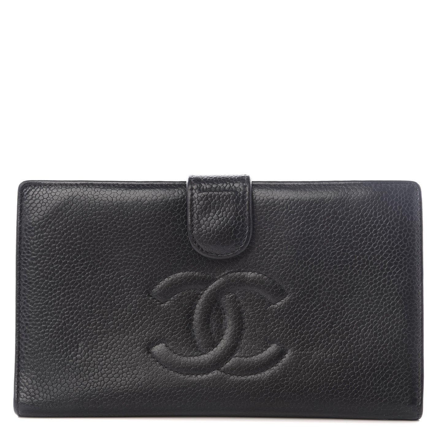 Caviar Timeless CC French Wallet Black