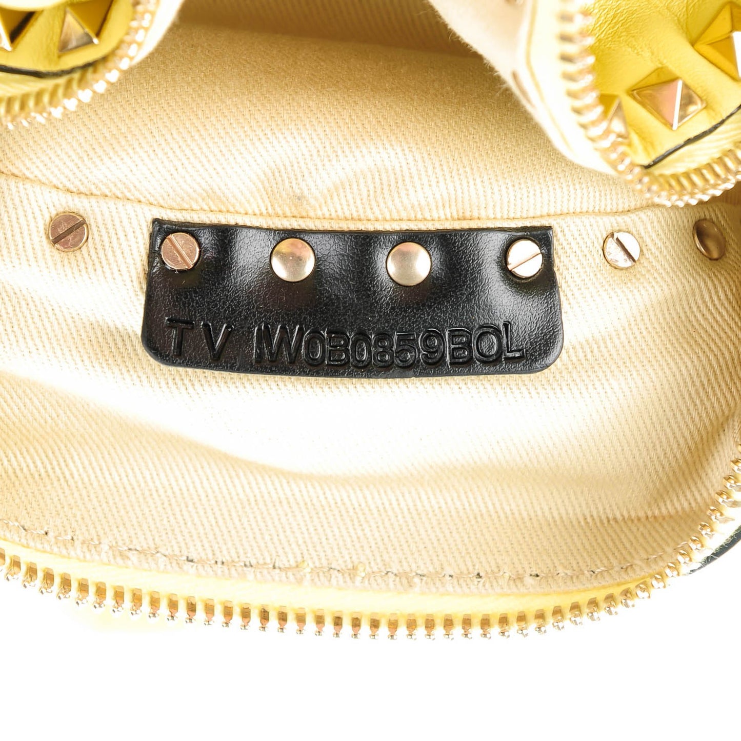 Calfskin Mini Rockstud Backpack Light Yellow