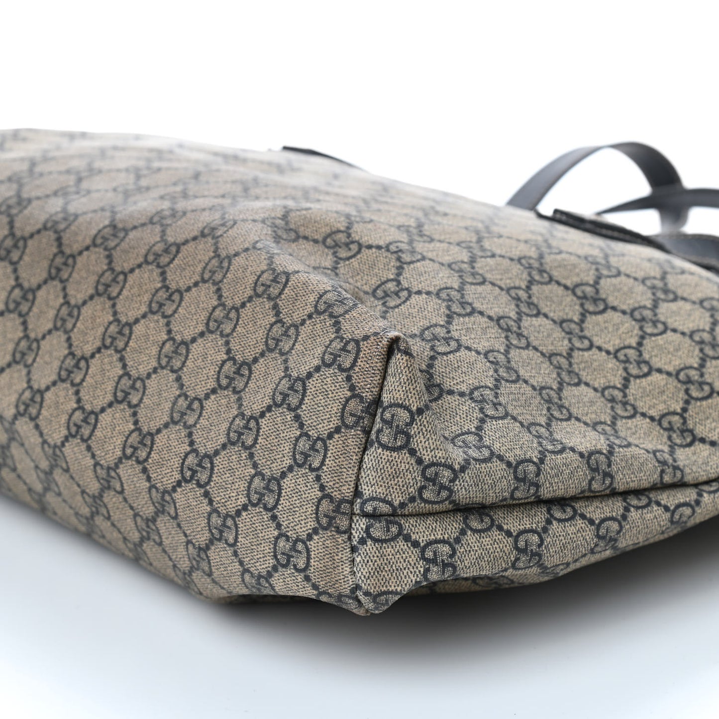 GG Supreme Monogram Medium Zippered Shopping Tote Navy