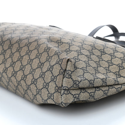 Gucci GG Supreme Monogram Medium Zippered Shopping Tote Navy 10 of 10