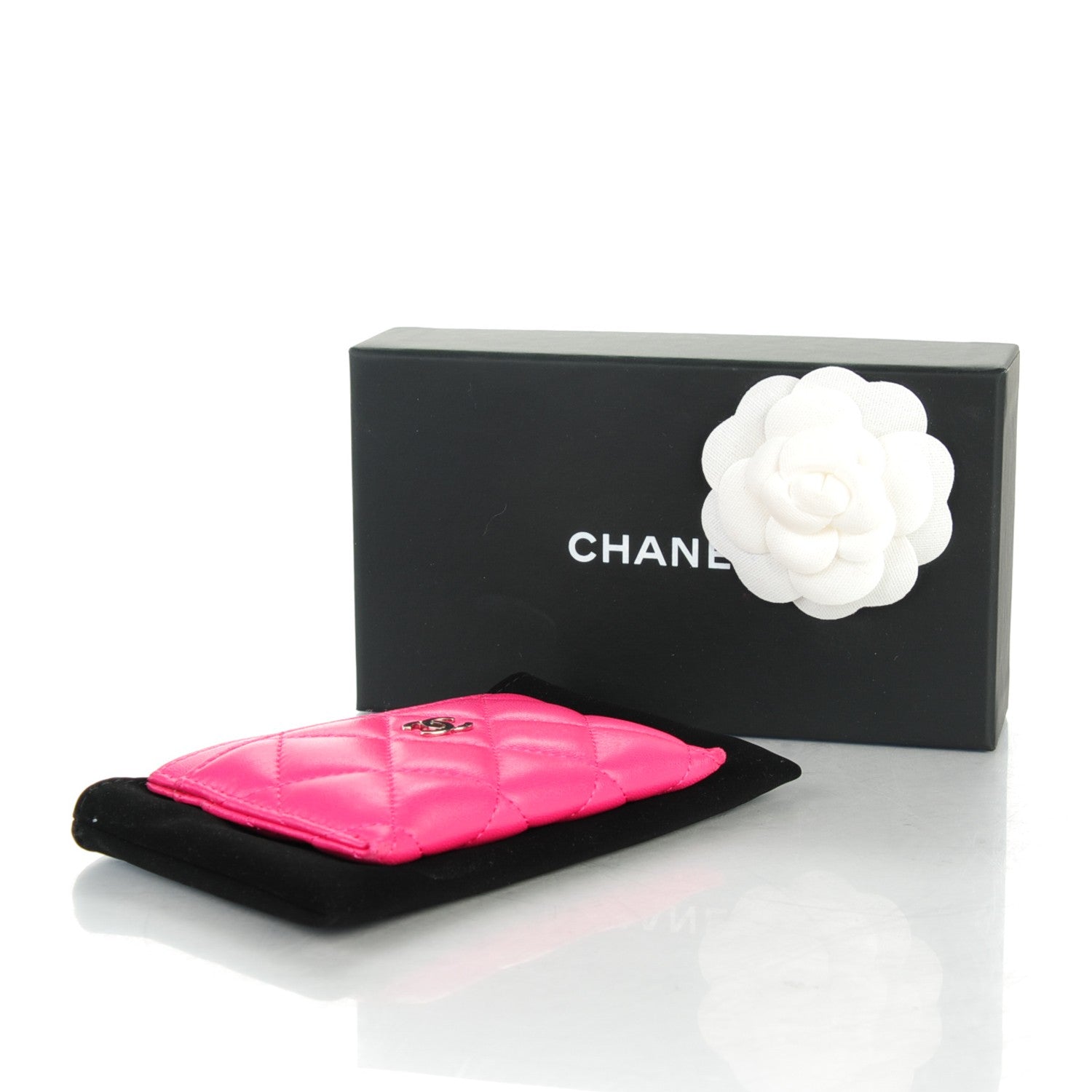 Chanel Lambskin Quilted Card Holder Fuchsia 4 of 8