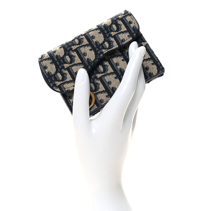 Christian Dior Oblique Saddle 5-Gusset Card Holder Blue 2 of 8