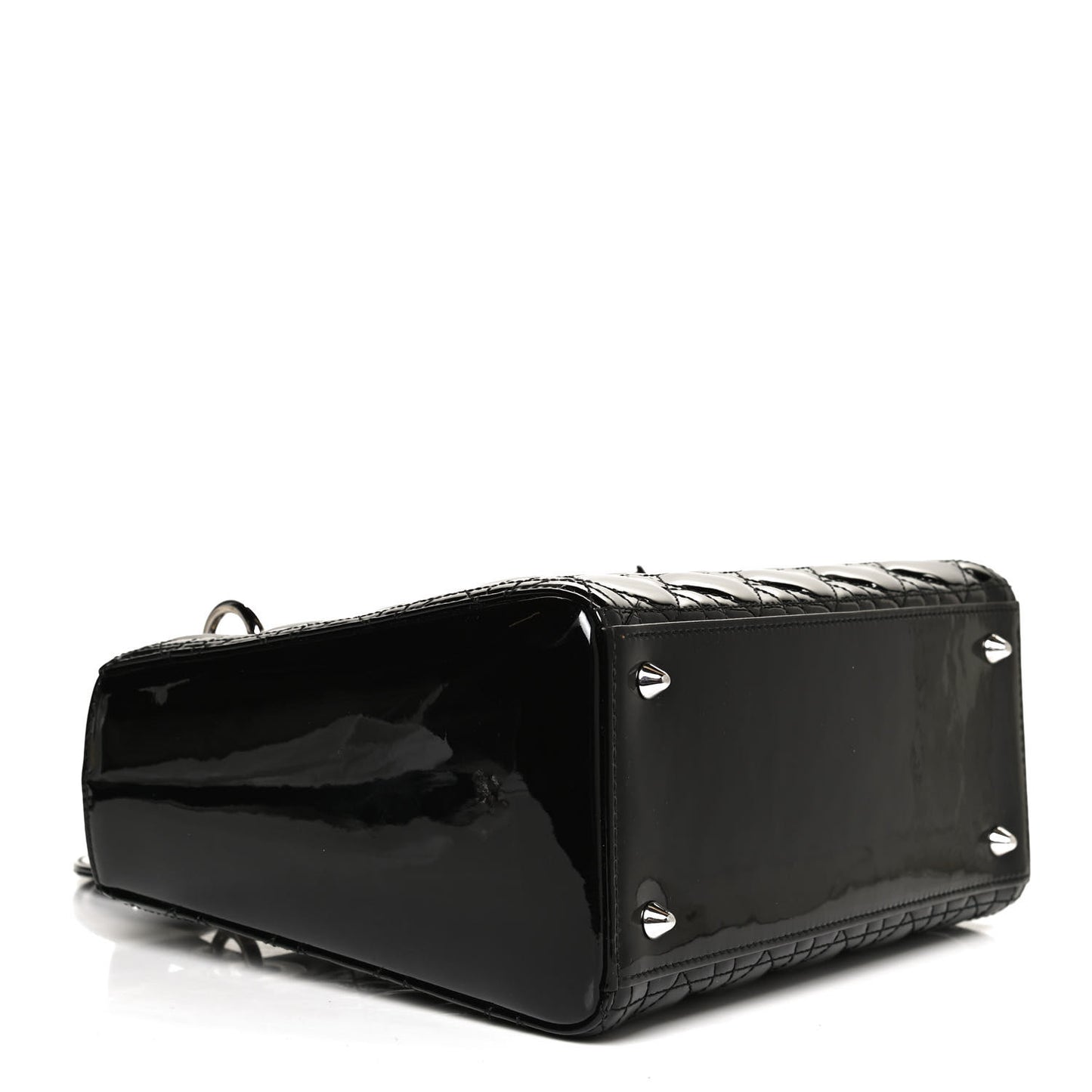 Patent Cannage Medium Lady Dior Black