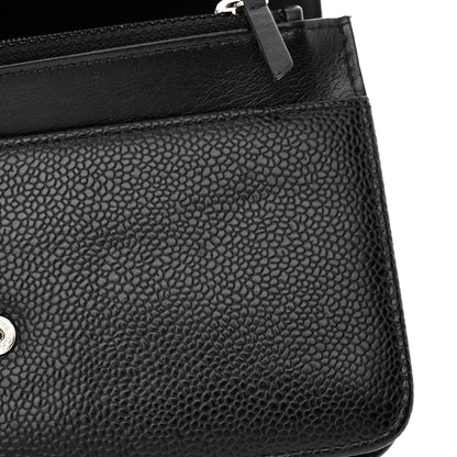 Chanel Caviar Timeless CC Wallet on Chain WOC Black 14 of 14
