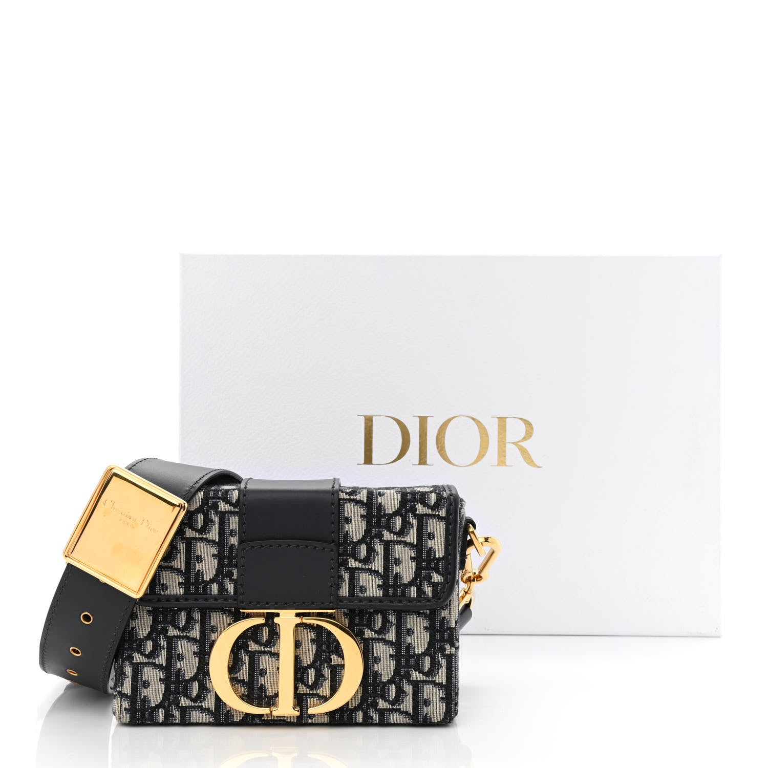 Christian Dior Oblique 30 Montaigne Box Bag Blue 11 of 11