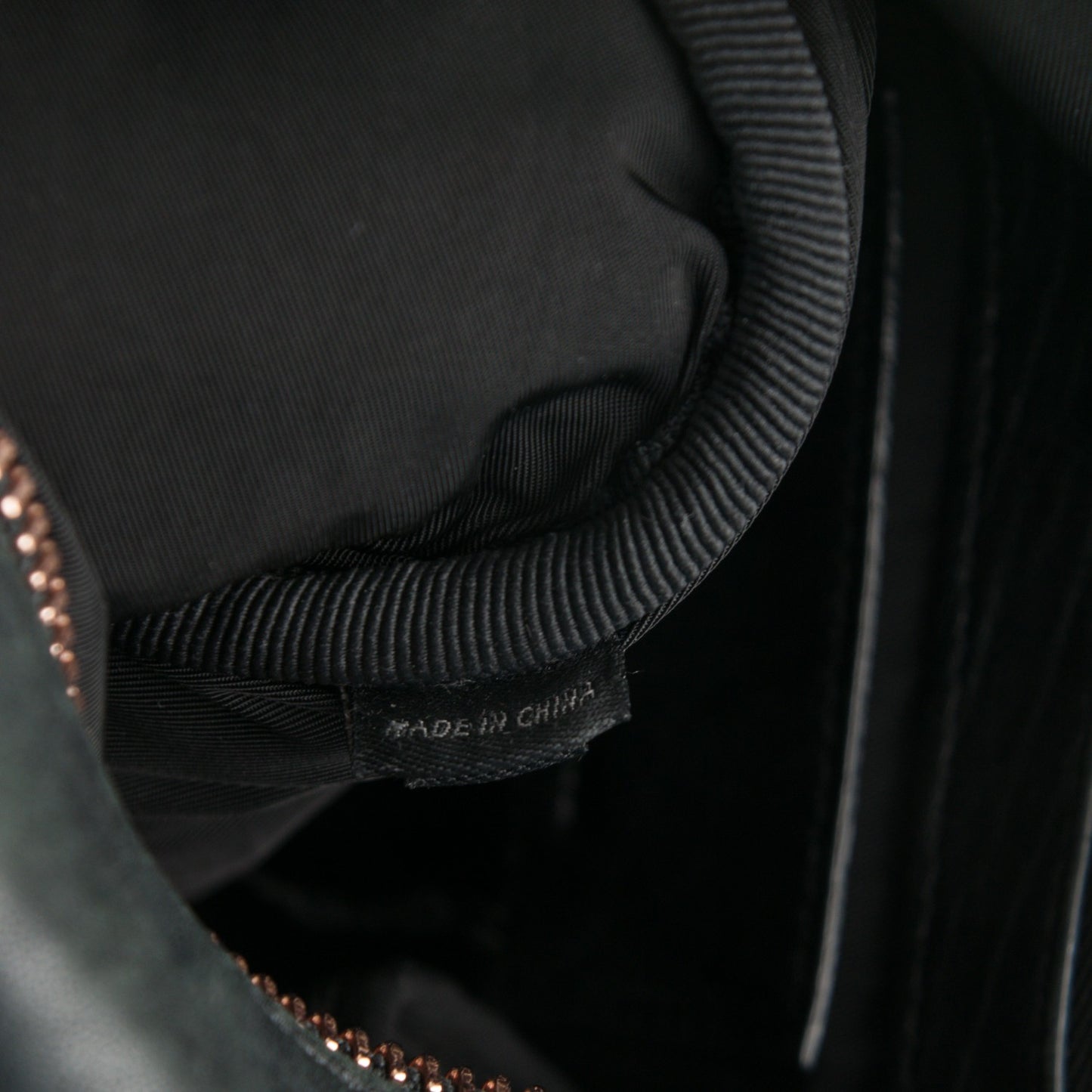 Pebbled Lambskin Rocco Black Rose Gold Hardware