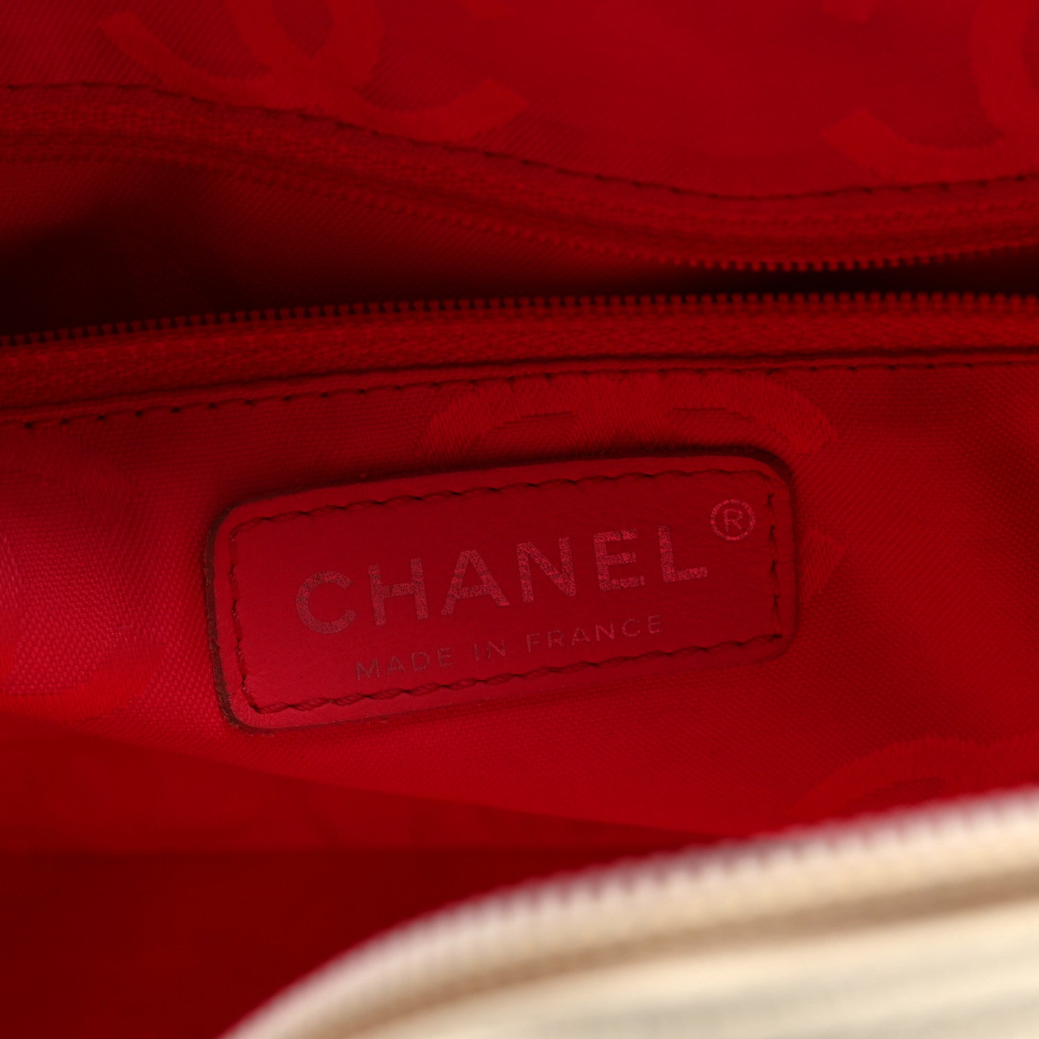Chanel Calfskin Quilted Large Cambon Bowler White Black 6 of 10