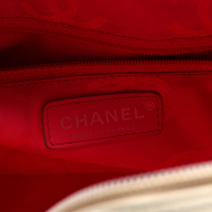 Chanel Calfskin Quilted Large Cambon Bowler White Black 6 of 10