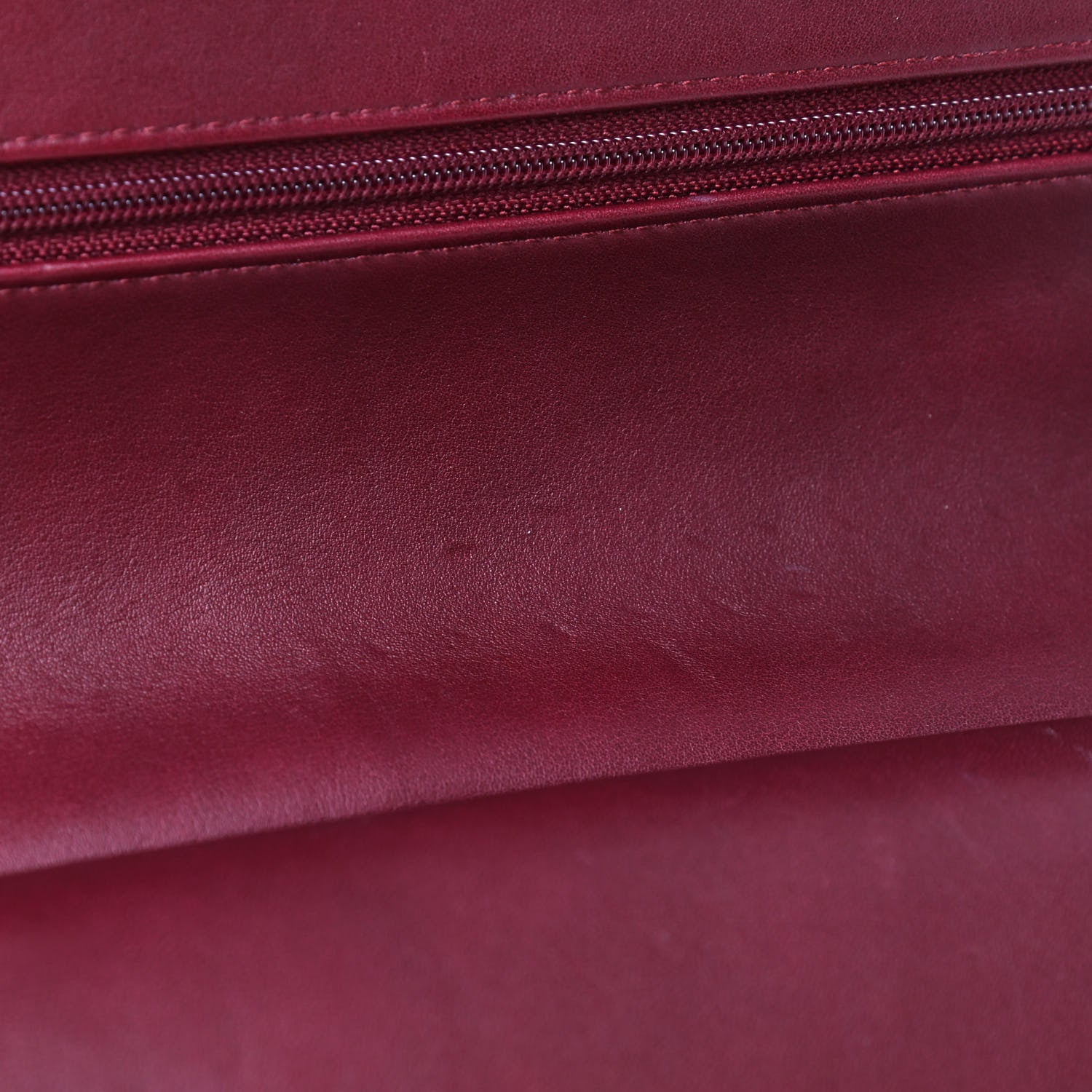 Chanel Striated Patent Quilted Medium Double Flap Burgundy 11 of 14