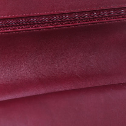 Chanel Striated Patent Quilted Medium Double Flap Burgundy 11 of 14