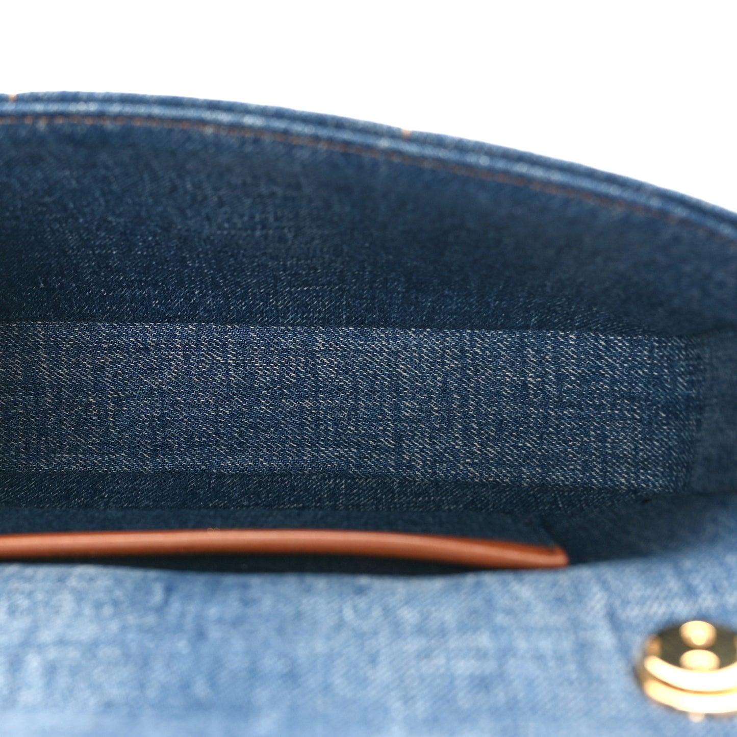 Denim Matelasse Chain Shoulder Bag Blue