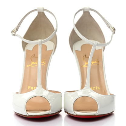 Christian Louboutin Patent Senora 100 Sandals 36.5 White 2 of 10