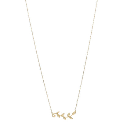 Tiffany 18K Yellow Gold Paloma Picasso Olive Leaf Vine Pendant Necklace 1 of 5