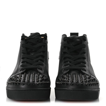 Christian Louboutin Calfskin Mens Lou Spikes High Top Sneakers 43 Black 3 of 12