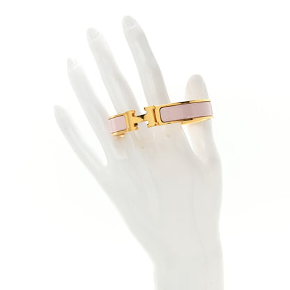 Hermes Enamel Narrow Clic Clac H Bracelet PM PM Rose Candeur 2 of 4