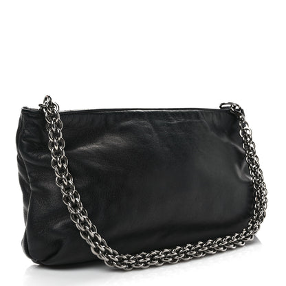 Chanel Lambskin Soft Chain Pochette Black 3 of 12