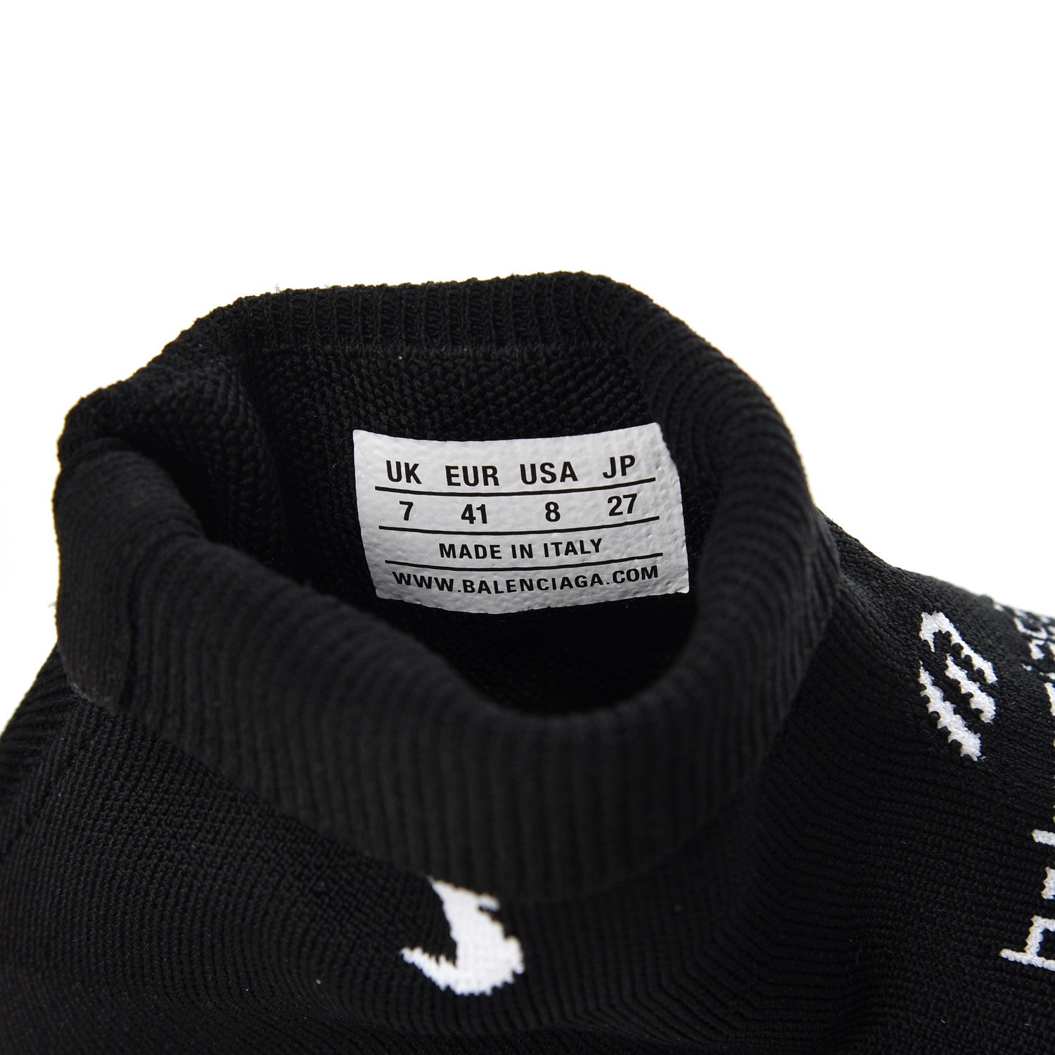 Balenciaga Neoprene Knit Soccer Mens Speed Sneakers 41 Black 8 of 9