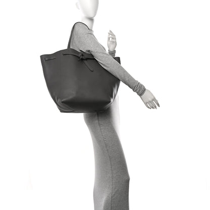 Celine Soft Grained Calfskin Medium Belt Cabas Phantom Grey 2 of 11