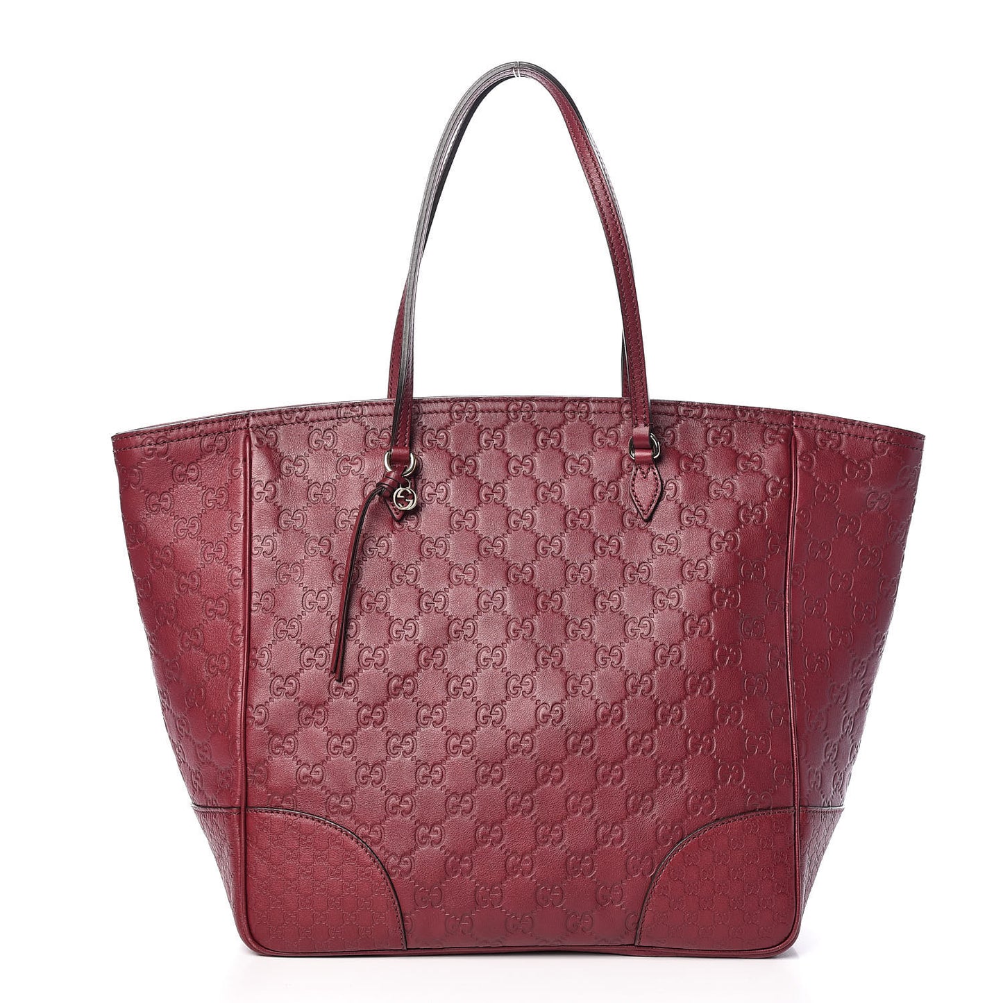 Guccissima Medium Bree Zippered Tote Classic Ruby