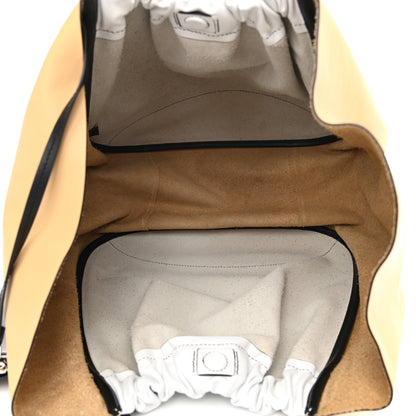 Proenza Schouler Calfskin Snakeskin Embossed XL Ruched Tote Beige White 6 of 11