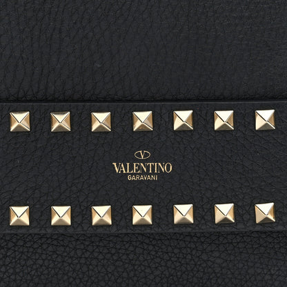 Valentino Garavani Pebbled Calfskin Rockstud Side Slip Crossbody Black 7 of 9